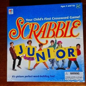 Sealed Scrabble Junior Vtg 1999 Hasbro  Board Game Family Fun Learning